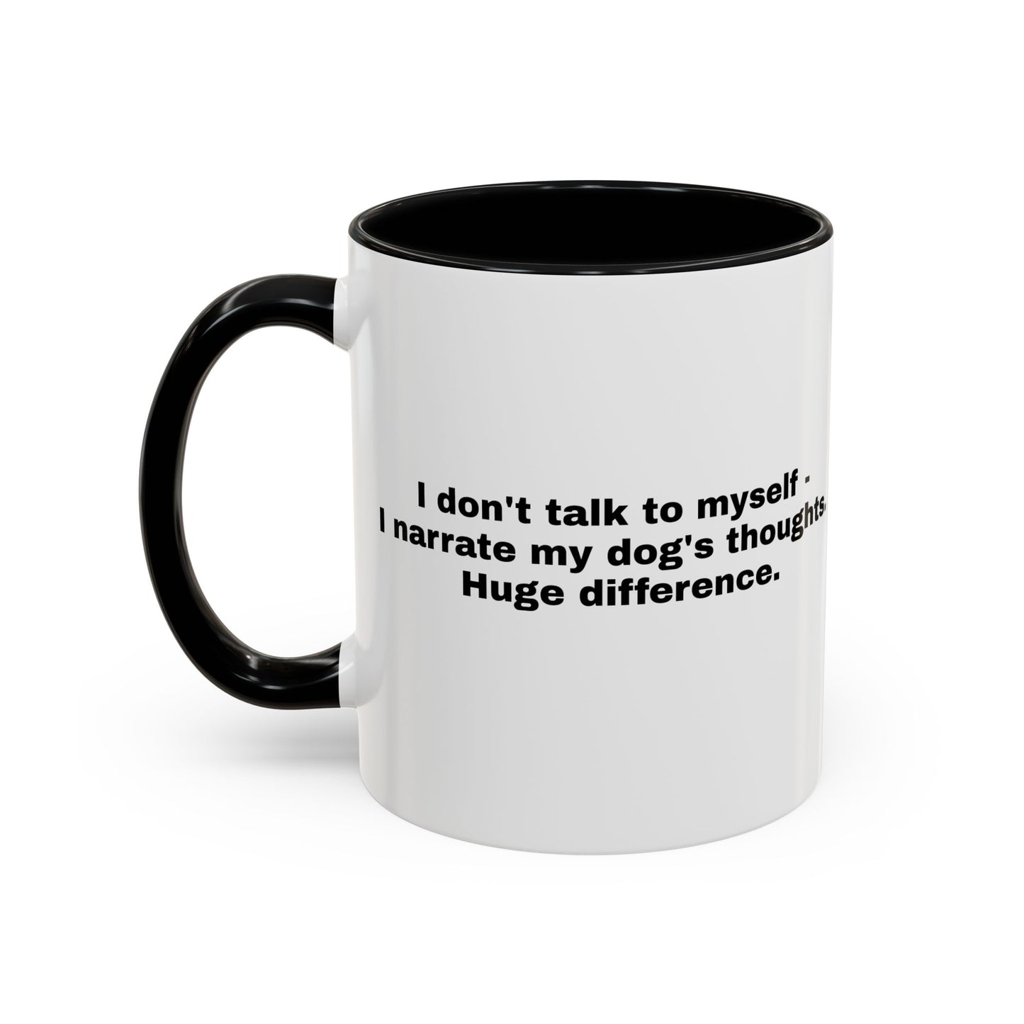Accent Color Coffee Mug - Narrating Dog's Thoughts