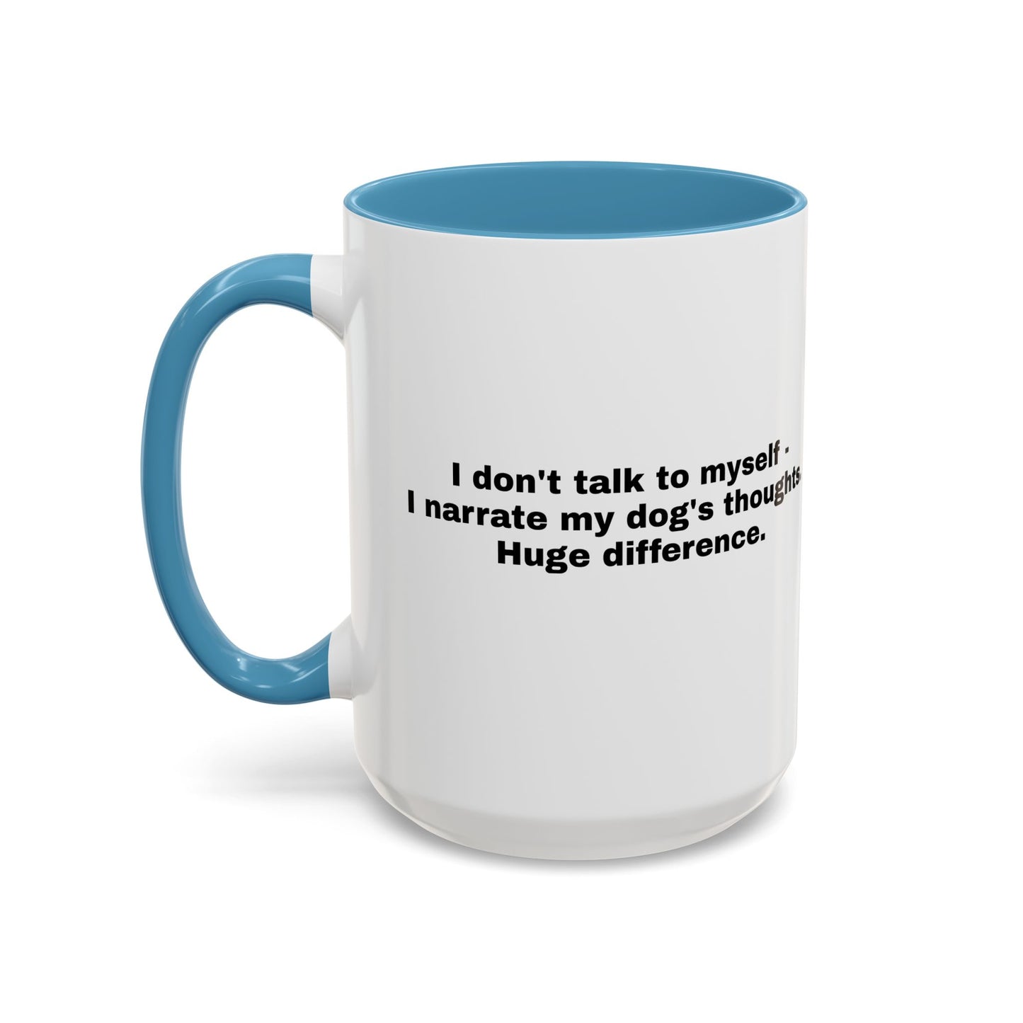 Accent Color Coffee Mug - Narrating Dog's Thoughts