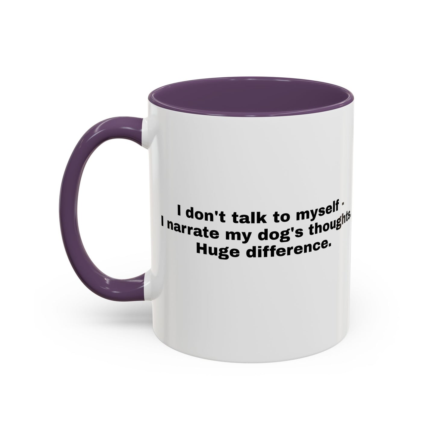 Accent Color Coffee Mug - Narrating Dog's Thoughts