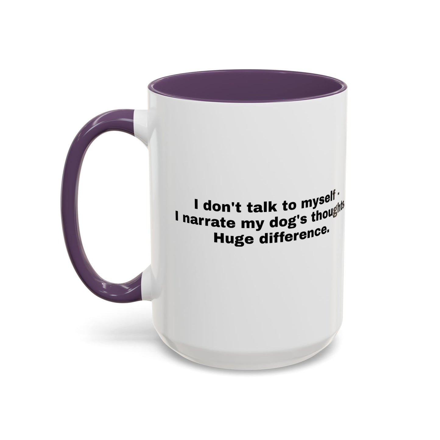 Accent Color Coffee Mug - Narrating Dog's Thoughts