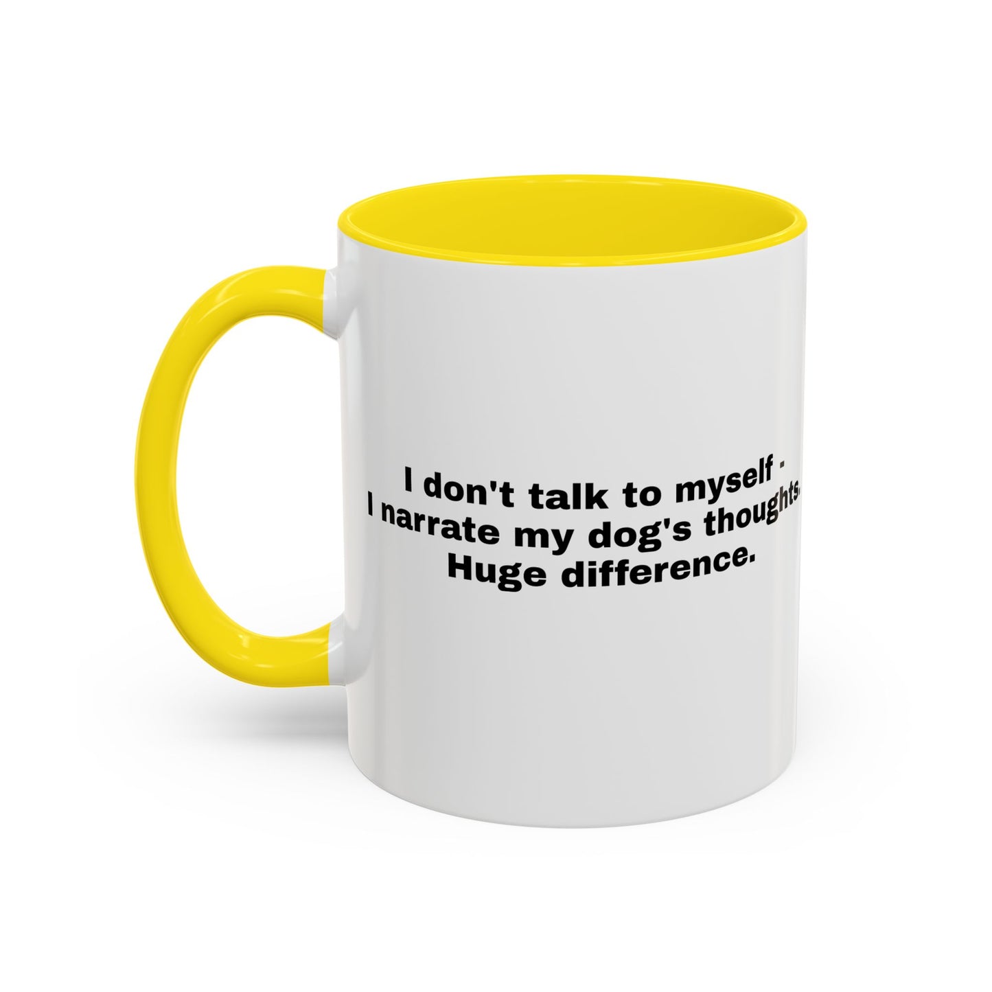 Accent Color Coffee Mug - Narrating Dog's Thoughts