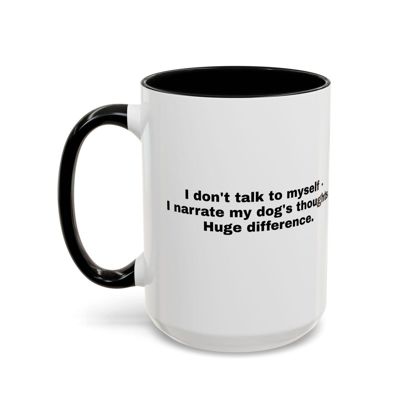 Accent Color Coffee Mug - Narrating Dog's Thoughts