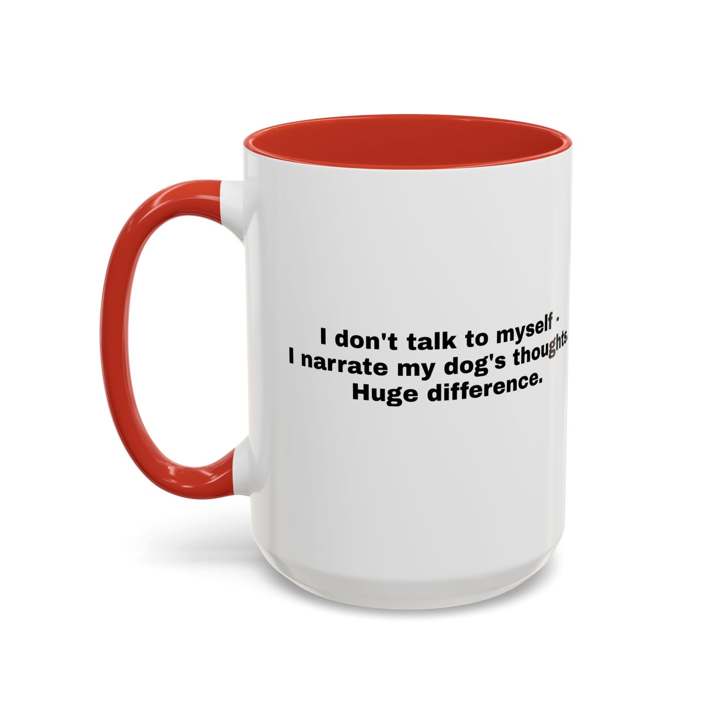 Accent Color Coffee Mug - Narrating Dog's Thoughts