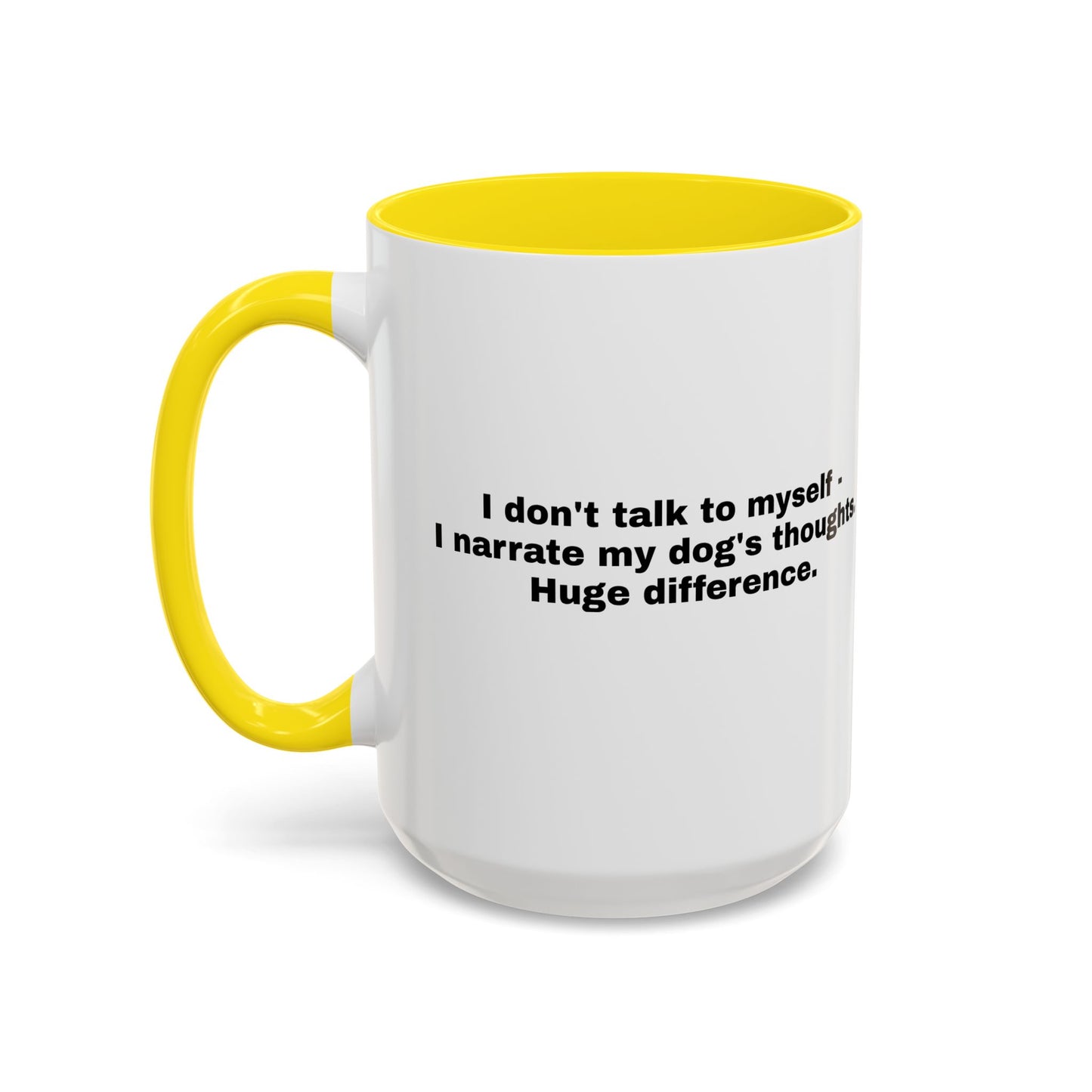 Accent Color Coffee Mug - Narrating Dog's Thoughts
