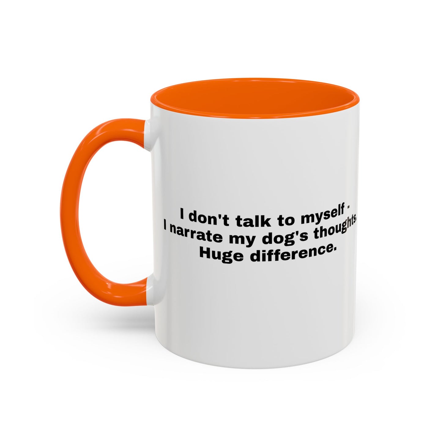 Accent Color Coffee Mug - Narrating Dog's Thoughts