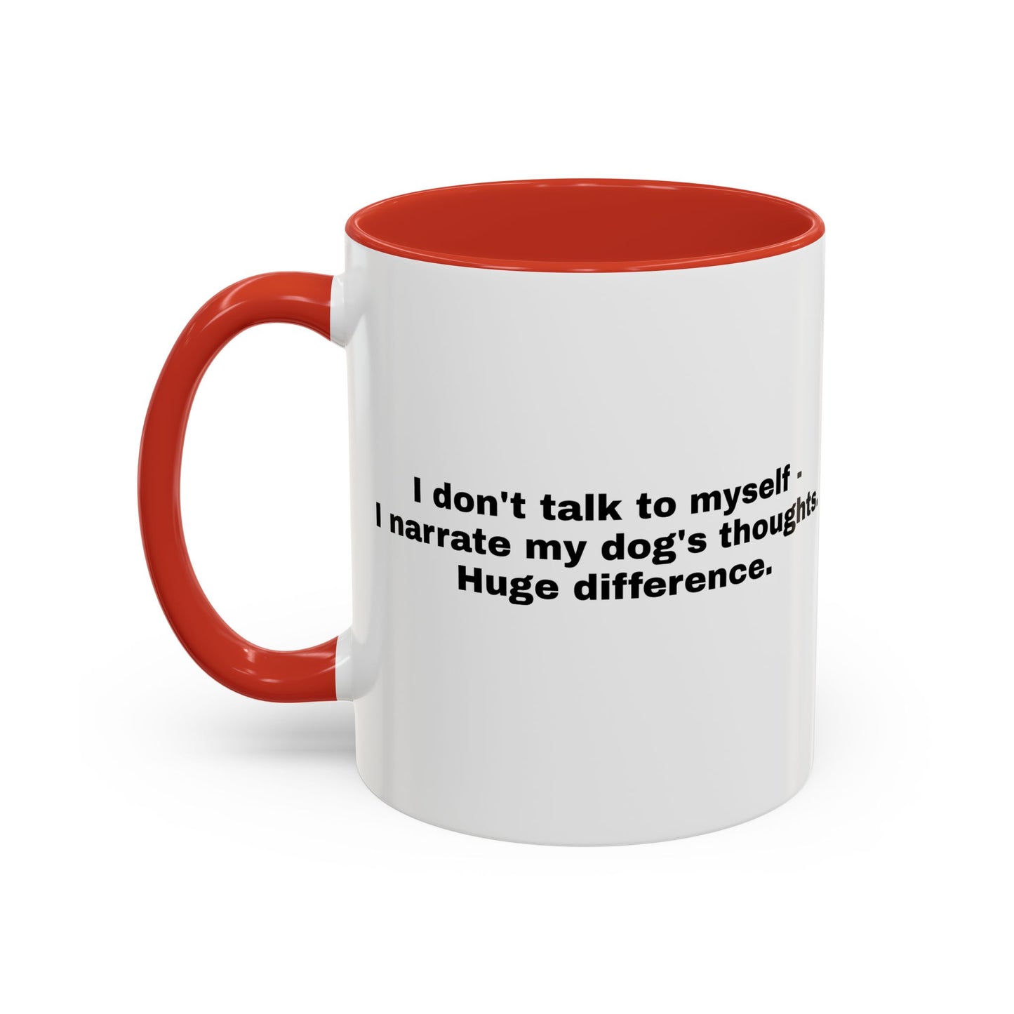 Accent Color Coffee Mug - Narrating Dog's Thoughts